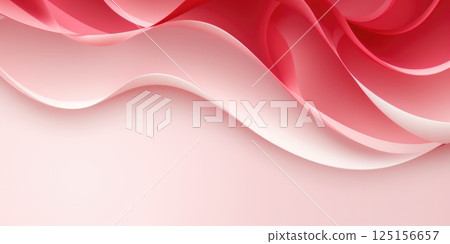 Abstract pink and white flowing curves and waves design 125156657