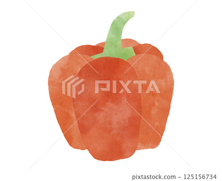 紅辣椒粉的水彩插圖 125156734