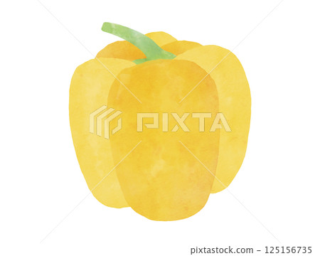 辣椒粉(黃色)的水彩插圖 辣椒粉(黃色)的水彩插圖 125156735