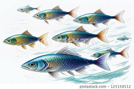 Swimming fish 125158512