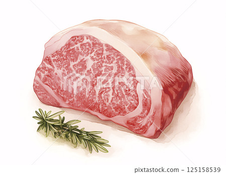 Japanese beef sirloin 125158539