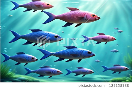 熱帶海裡的熱帶魚 熱帶海裡的熱帶魚 125158588