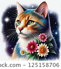 貓盯著星星 125158706