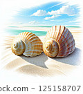沙灘上的貝殼 125158707