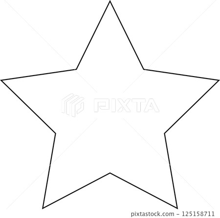 Simple and easy-to-use star-shaped vector material 125158711