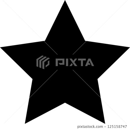 簡單的星形圖示向量素材 簡單的星形圖示向量素材 125158747