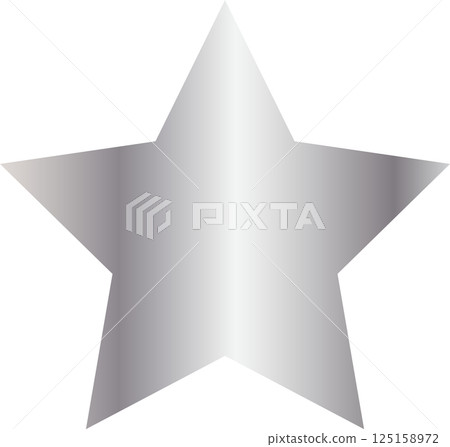 銀色五角星向量素材 銀色五角星向量素材 125158972