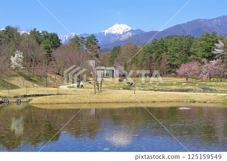 國立阿爾卑斯山安曇野公園、堀金、穗高地區的春天 國立阿爾卑斯山安曇野公園、堀金、穗高地區的春天 125159549