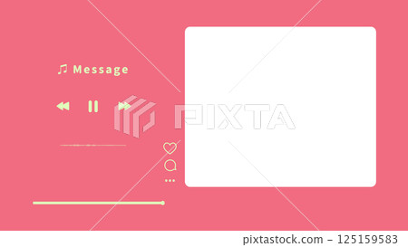 A cute frame material that looks like a music playback screen A cute frame material that looks like a music playback screen 125159583