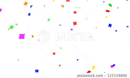 8bit retro game: Colorful pixelated confetti 125159808