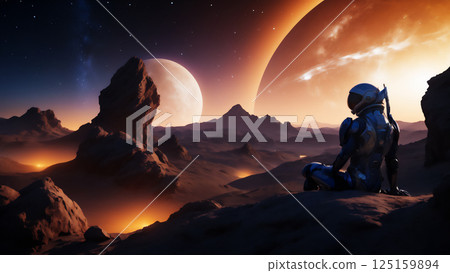 Robots exploring space: AI-generated materials 125159894