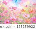 波斯菊 *秋花背景素材 125159922