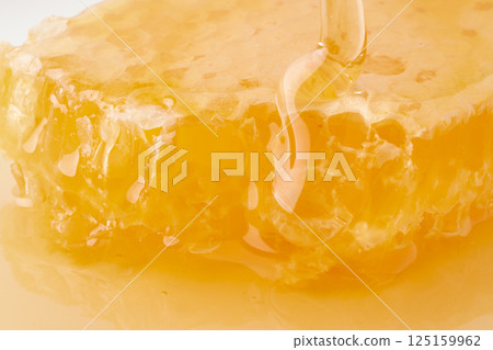 Close-up of comb honey full of honey 125159962