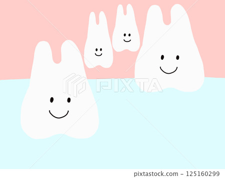 Between the upper teeth: Illustration of impacted teeth and supernumerary teeth: Tooth character Between the upper teeth: Illustration of impacted teeth and supernumerary teeth: Tooth character 125160299