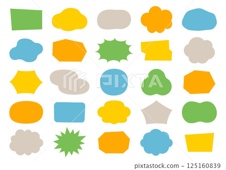 語音氣泡框簡單背景框附件裝飾插圖向量變化無線條 125160839