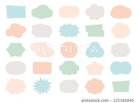 語音氣泡框簡單背景框附件裝飾插圖向量變化無線條 125160840