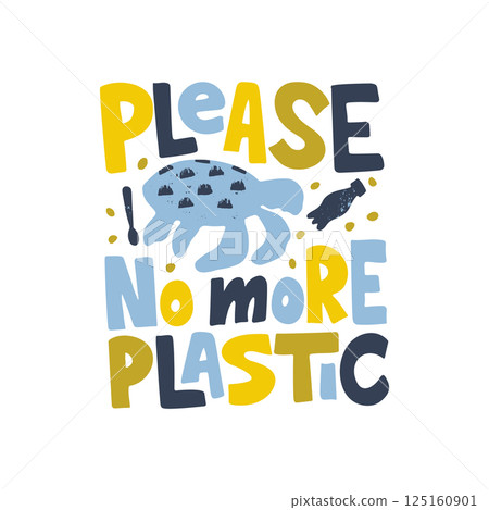 Anti ocean pollution flat vector banner template Anti ocean pollution flat vector banner template 125160901