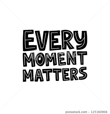 Motivational hand drawn lettering saying 125160908