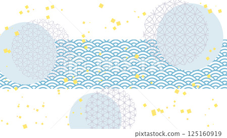 Modern Japanese pattern illustration background material 125160919