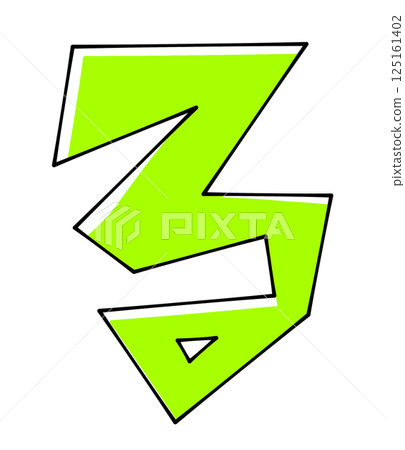 Triangle-based design of the letter 'ru' in solid color Triangle-based design of the letter 'ru' in solid color 125161402