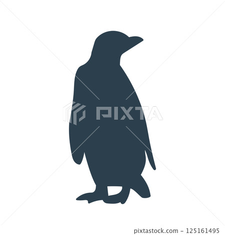 A simple silhouette of a cute penguin 125161495