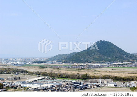 View of Mt. Mikami and its foothills from Mt. Hinata 125161952