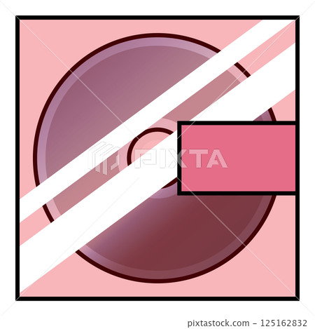 MD disc illustration image Stylish Transparent and glossy Red Single piece MD disc illustration image Stylish Transparent and glossy Red Single piece 125162832