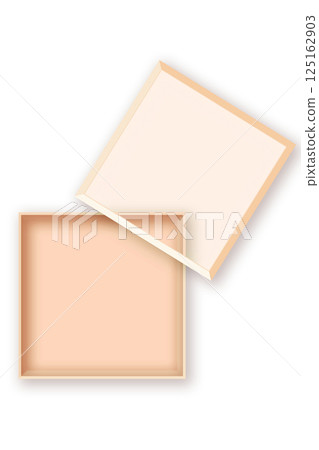 相框，盒子插圖素材，米色，淺棕色，橘色，模型，盒子 125162903
