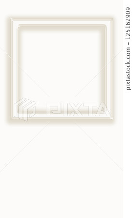 簡約現代白色米色相框插畫素材背景方形仿古樣機 125162909