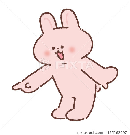 兔子指向斜下方 兔子指向斜下方 125162997