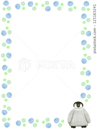 Watercolor penguin animal 125163241