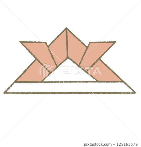 Pink origami helmet 125163579