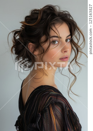 Minimalist Design Featuring a White Background with Soft, Delicate Textures and Layers Minimalist Design Featuring a White Background with Soft, Delicate Textures and Layers 125163827