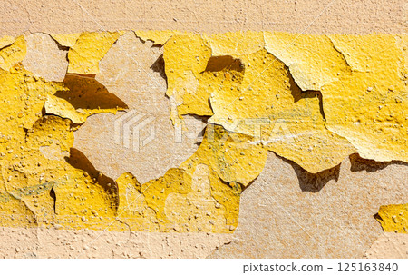 Cracked grunge yellow stone wall as background Cracked grunge yellow stone wall as background 125163840