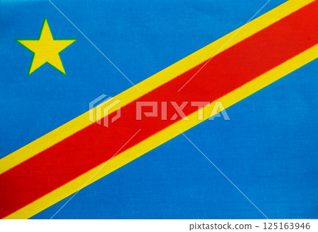 Democratic Republic of Congo flag on display 125163946