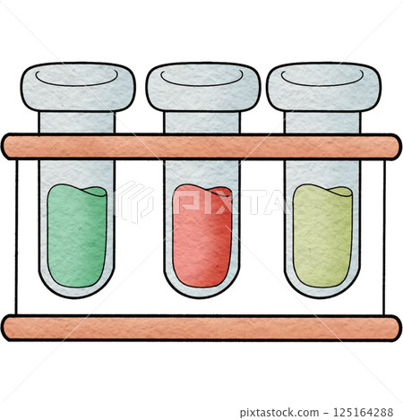 The illustration of a test tube rack 125164288