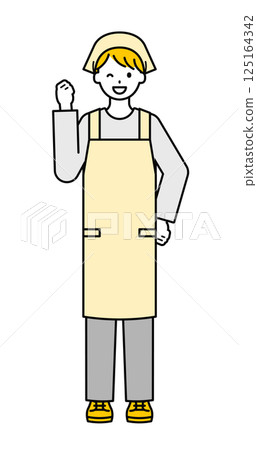 Full body pose_Simple part-time job man 05 125164342