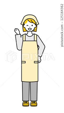Full body pose_Simple part-time worker woman 05 125164362