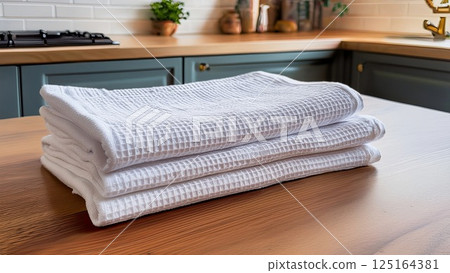 廚房毛巾、乾淨的洗碗布的圖片 125164381
