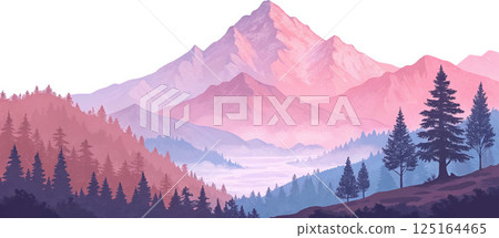 Pink and Purple Mountain Range Pink and Purple Mountain Range 125164465