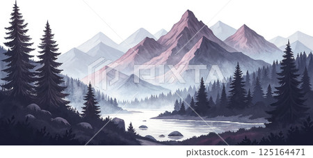 Misty Mountain River 125164471