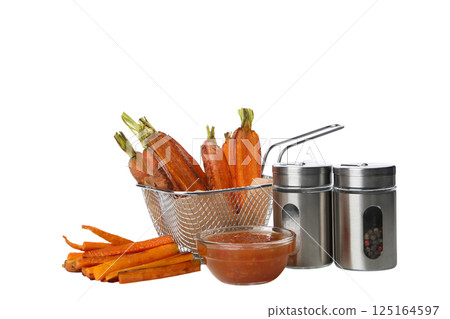 PNG, Fried carrot, isolated on white background PNG, Fried carrot, isolated on white background 125164597