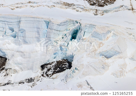 Permafrost snow high in the Swiss Alps 125165255