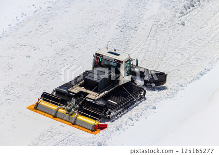 Snowcat, machine for snow removal, preparation ski trails, snow groomer 125165277