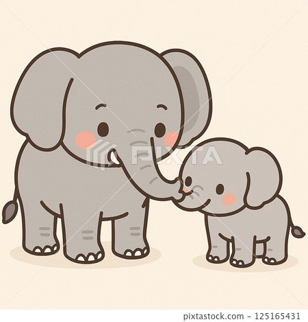 親子大象 親子大象 125165431