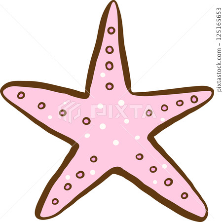 Cute Pink Starfish Illustration 125165653