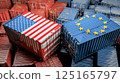 Trade tensions rise as EU and America 125165797