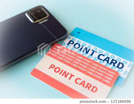 Point card and smartphone Poi-katsu Point card and smartphone Poi-katsu 125166090
