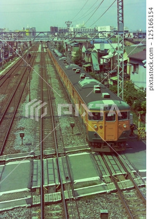 JNR era, 113 series Tokaido Line train, Kawasaki-Kamata, May 15, 1978 JNR era, 113 series Tokaido Line train, Kawasaki-Kamata, May 15, 1978 125166154