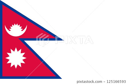 The National Flag of Nepal 125166593